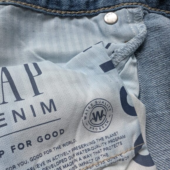 GAP Denim Best Girlfriend Women’s Jeans Size 27 Distressed Light Wash - Picture 3 of 5
